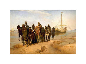 Barge Haulers on the Volga by Ilya Efimovich Efimovich Repin
