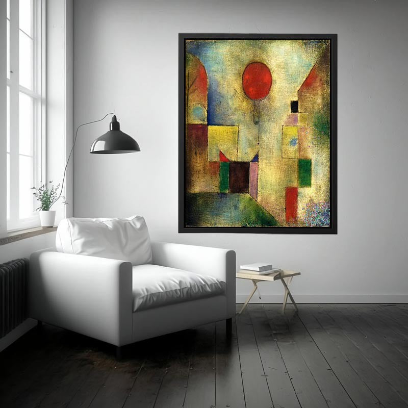 Red Balloon By Paul Klee Painting