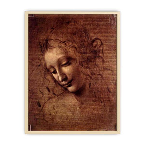 Female head (The Lady of the Dishevelled Hair) (or La Scapigliata) Art Print