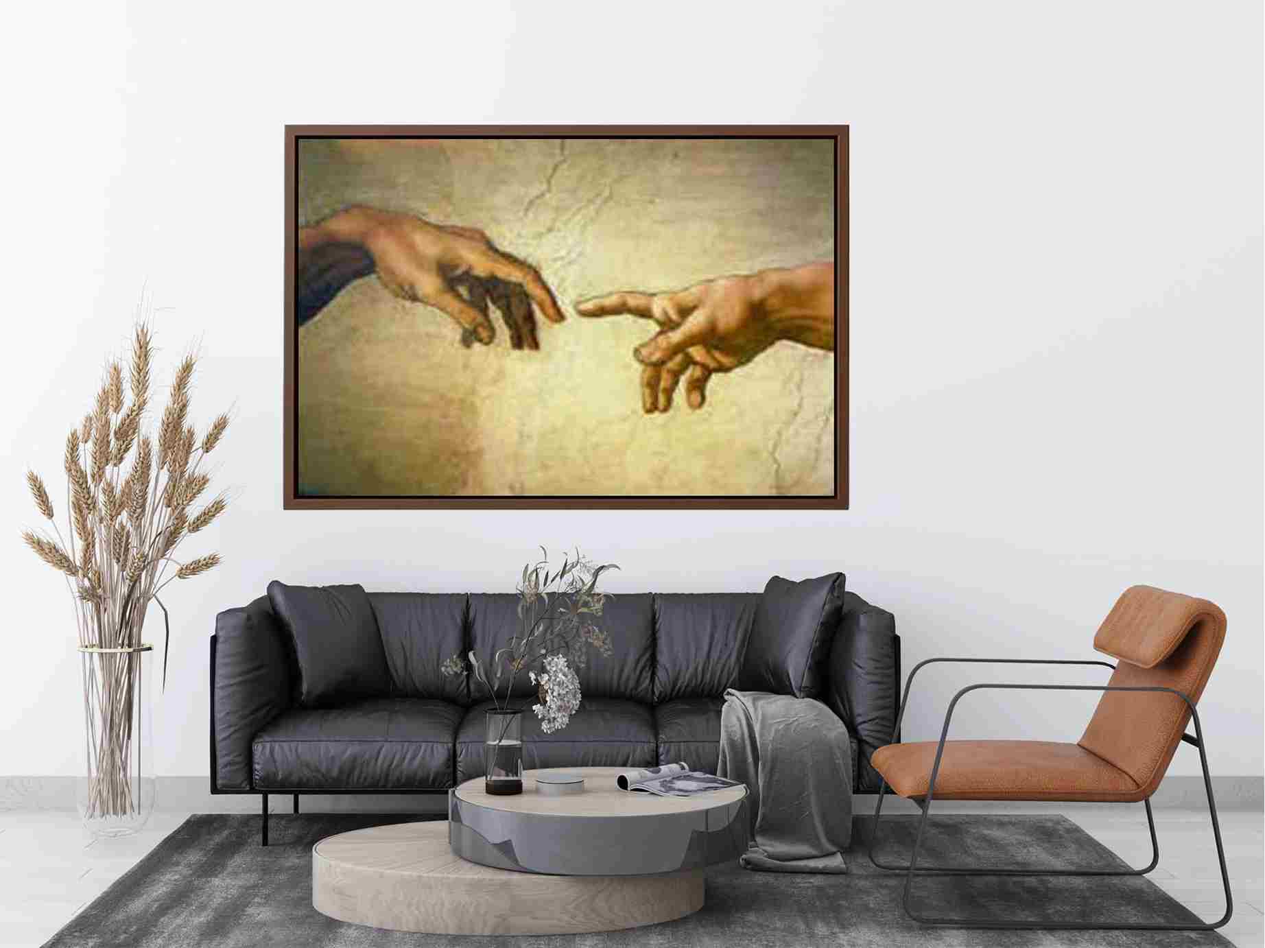 Creation of Adam Hands only by Michelangelo Buonarroti Painting