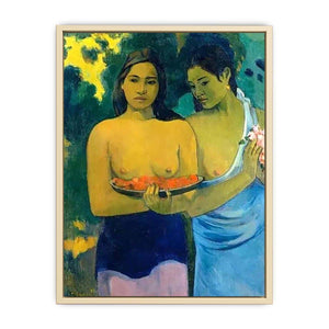 Two Tahitian Women by Paul Gauguin Art Print