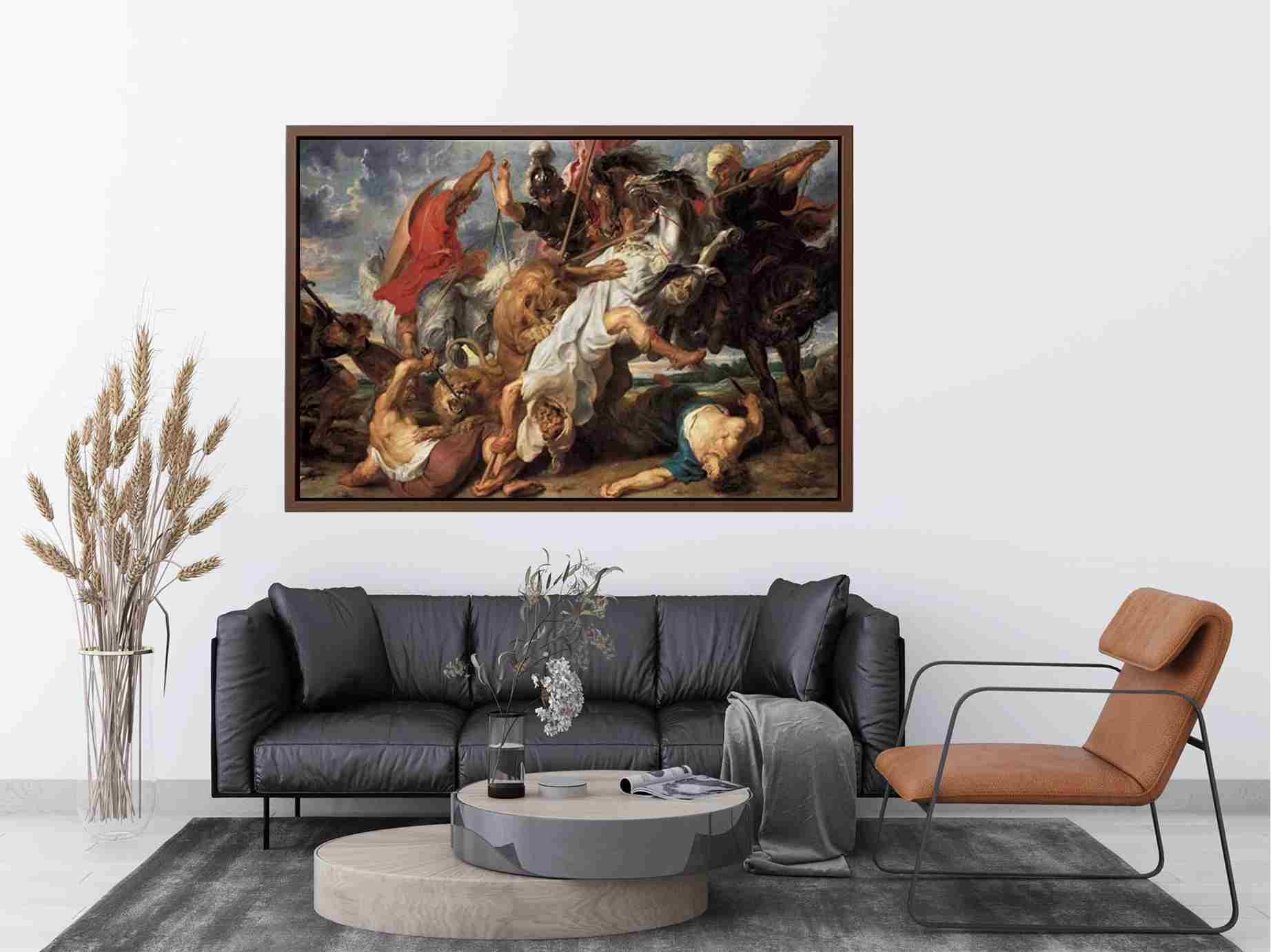 Lion Hunt c. 1621 by Peter Paul Rubens Painting