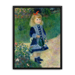 A Girl with a Watering Can Canvas Print