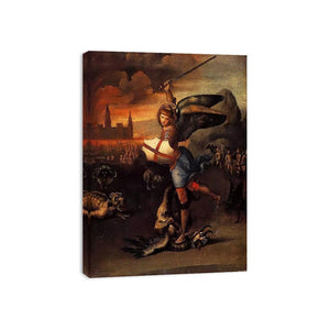 Saint Michael And The Dragon by Raphael Painting