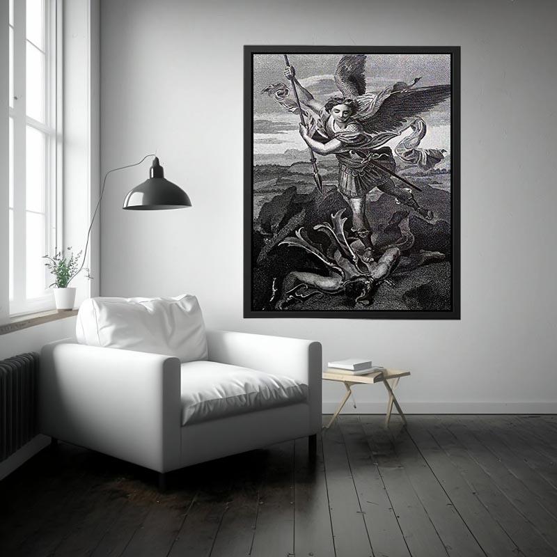 Saint Michael Trampling the Dragon 1518 by Raphael Painting