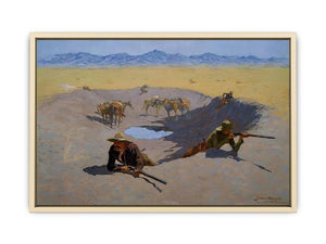 Fight For The Water Hole Art Print