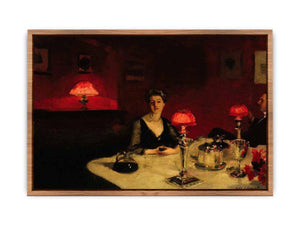 A Dinner Table At Night Poster