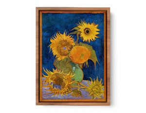 Sunflowers On Blue By Van Gogh Painting