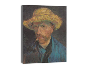 Self Portrait With Hat Painting of Van Gogh canvas Print