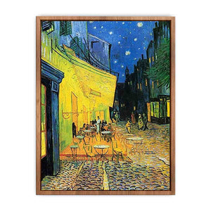 Cafe Terrace at Night Painting Poster