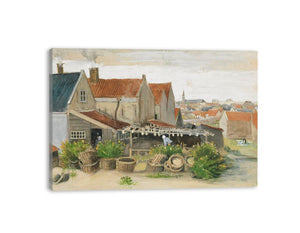 He Fish Drying Barn canvas Print