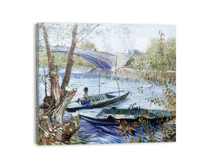 Fishing in Spring canvas Print