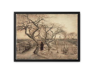 Winter garden by Van Gogh canvas Print