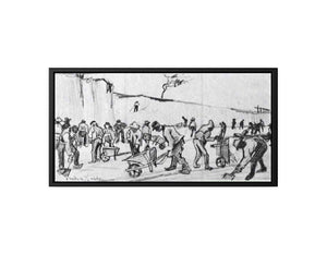 Sand Diggers in Dekkersduin near The Hague canvas Print