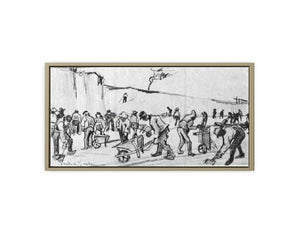 Sand Diggers in Dekkersduin near The Hague framed Print