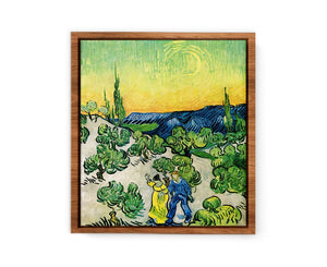 Couple In Olive tree with Crescent Moon Glish Painting Painting