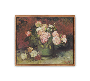 Bowl with Peonies and Roses Painting