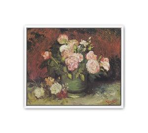 Bowl with Peonies and Roses Painting