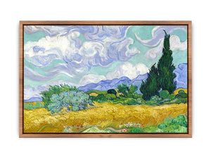 Wheat Field with Cypresses Poster
