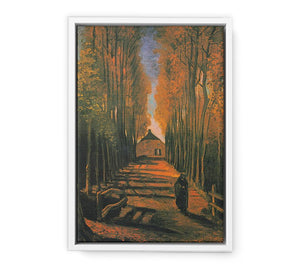 Poplars in autumn Painting