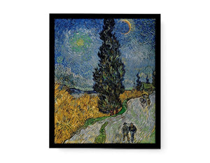 Vincent van Gogh - Road with Cypress and Star canvas Print