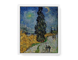 Vincent van Gogh - Road with Cypress and Star Painting