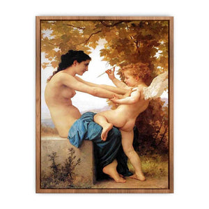 Young Girl Defending Herself against Eros 1880 Poster