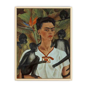 Self-Portrait monkeys - Frida Kahlo Art Print
