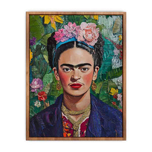 Frida Kahlo Floral Portrait Poster