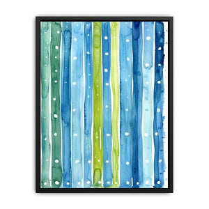 Serene watercolor stripe pattern with dots