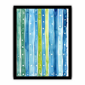 Serene watercolor stripe pattern with dots