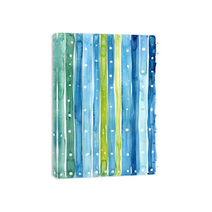 Serene watercolor stripe pattern with dots