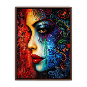 Colorful surreal portrait with ornamental patterns
