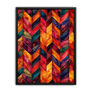 Vibrant watercolor chevron mosaic design