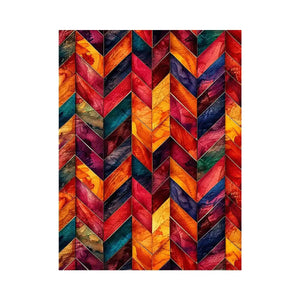 Vibrant watercolor chevron mosaic design
