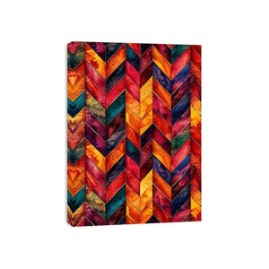 Vibrant watercolor chevron mosaic design