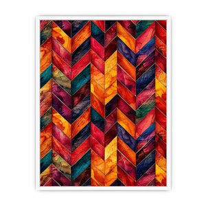 Vibrant watercolor chevron mosaic design