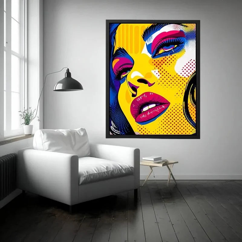 Pop art glamour with bold colors
