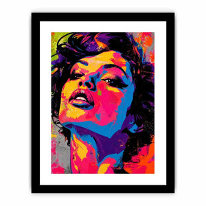 Bold and colorful pop art portrait