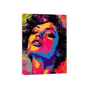 Bold and colorful pop art portrait