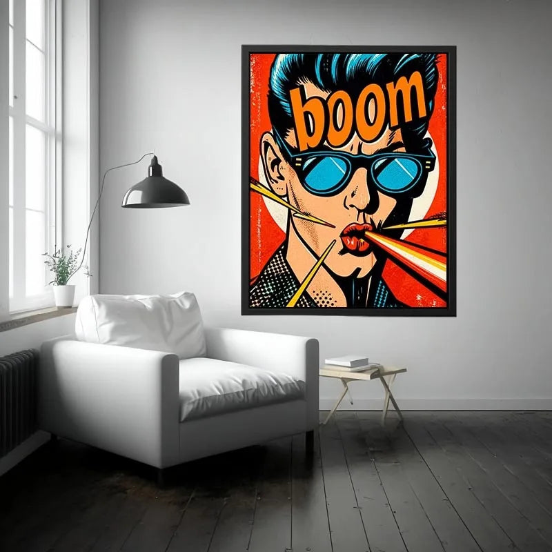 Boom explosion in pop-art style