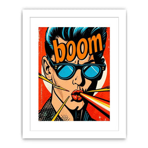 Boom explosion in pop-art style
