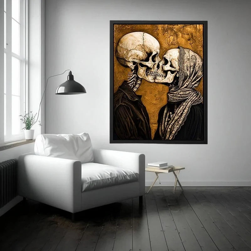 Gothic kiss in a timeless embrace
