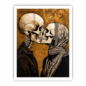 Gothic kiss in a timeless embrace