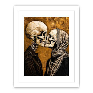 Gothic kiss in a timeless embrace