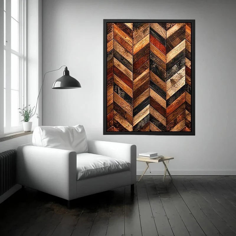Rustic chevron wood panel texture