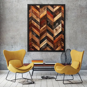 Rustic chevron wood panel texture