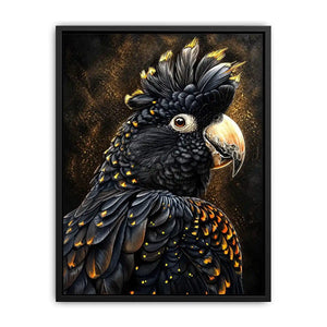 Majestic black cockatoo portrait