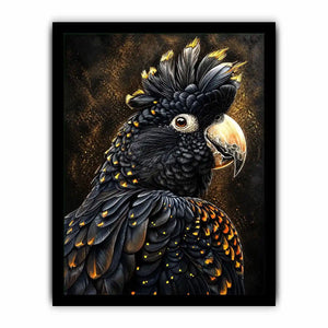 Majestic black cockatoo portrait