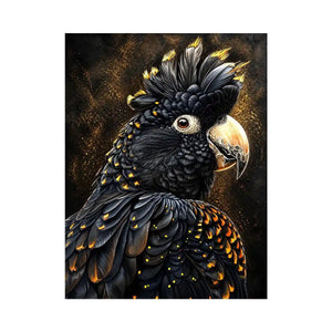 Majestic black cockatoo portrait